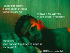 A One Word Goodbye by Quotes From The Dark